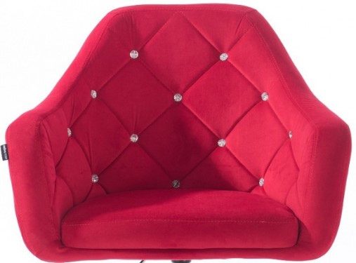 blerm cristal fotel tapicerowany czerwony